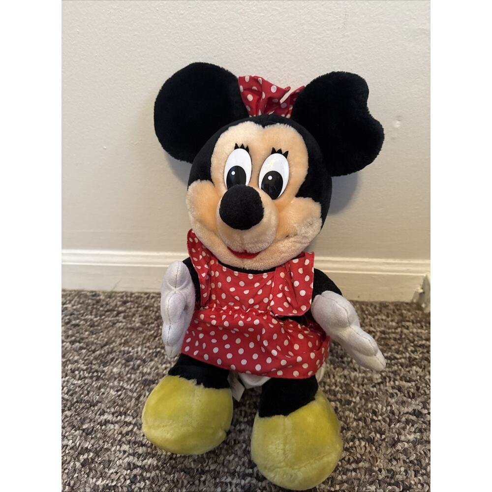 Vintage 1980s Minnie Mouse 12" Plush Walt Disney World Disneyland